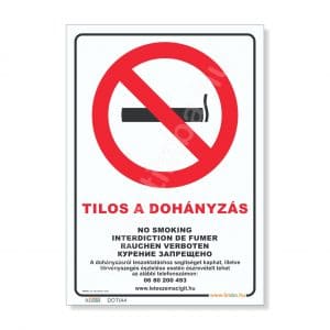 dohanyozni tilos