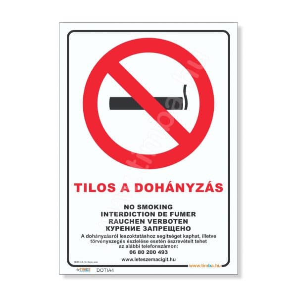dohanyozni tilos
